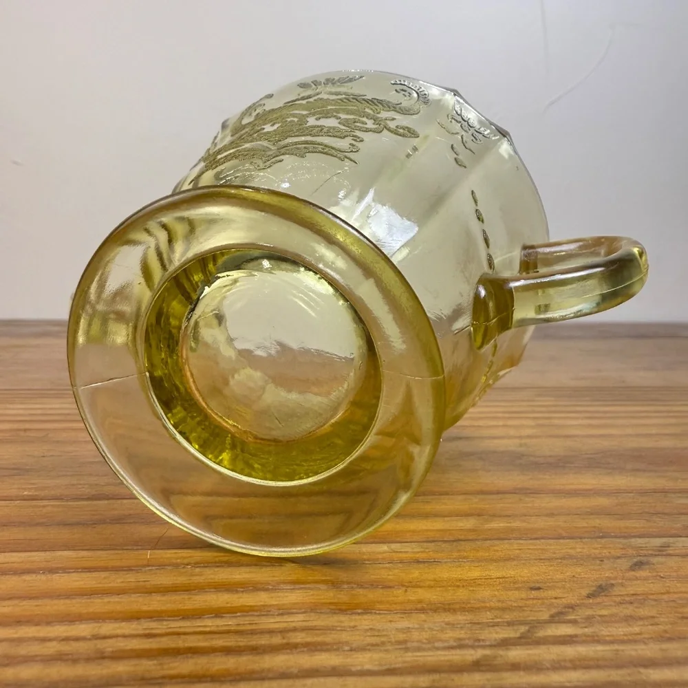 Vintage Federal Glass Patrician "Spoke" Creamer & Sugar Set |  Depression Glass - Picture 6 of 14